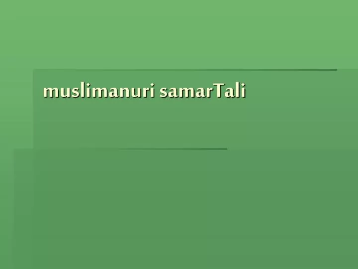 muslimanuri samartali