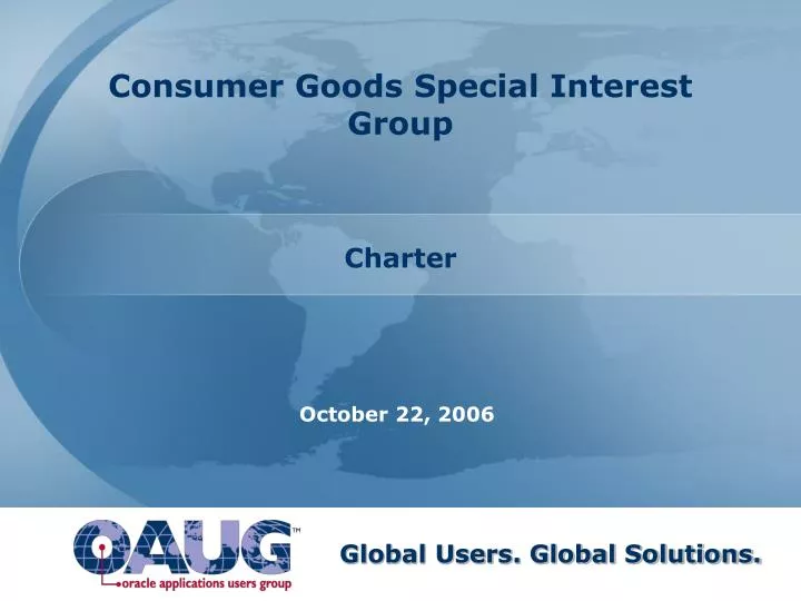 consumer goods special interest group