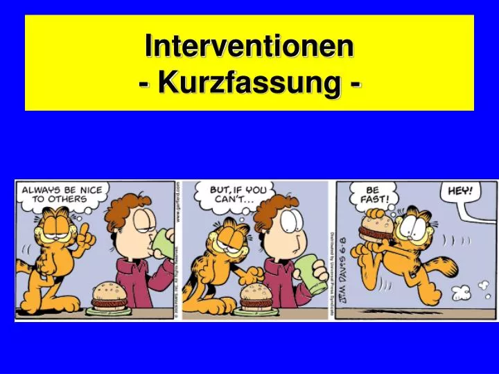 interventionen kurzfassung