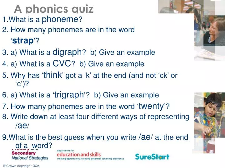 a phonics quiz