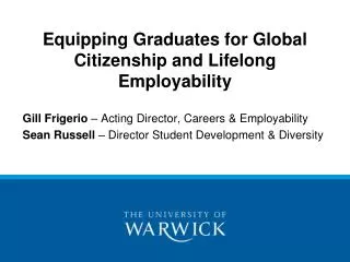Equipping Graduates for Global Citizenship and Lifelong Employability