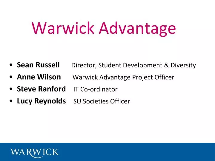 warwick advantage