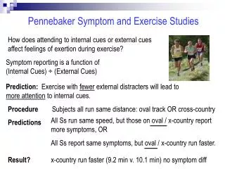 Pennebaker Symptom and Exercise Studies