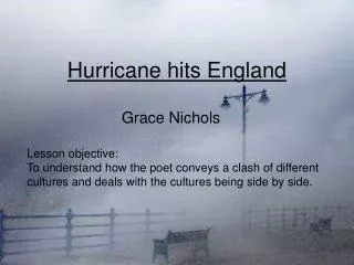 Hurricane hits England