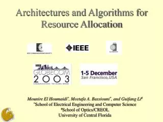 Architectures and Algorithms for Resource Allocation