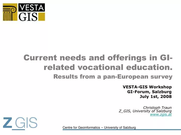 current needs and offerings in gi related vocational education results from a pan european survey
