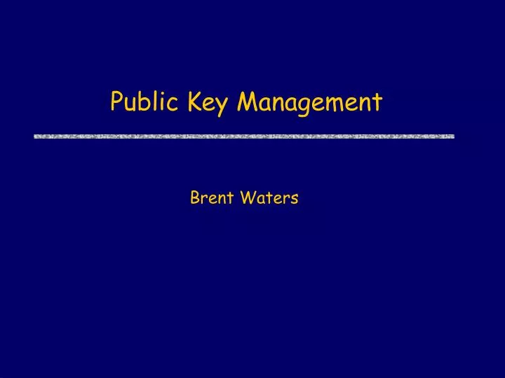 public key management