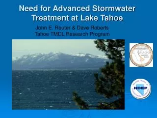 Need for Advanced Stormwater Treatment at Lake Tahoe
