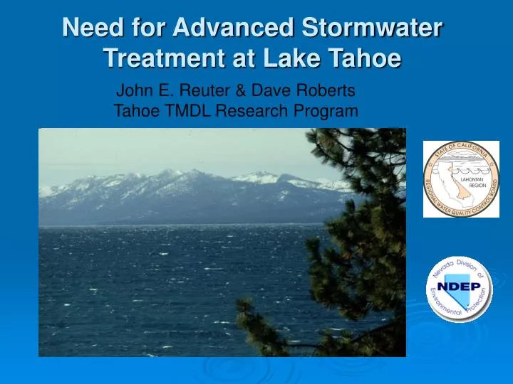need for advanced stormwater treatment at lake tahoe