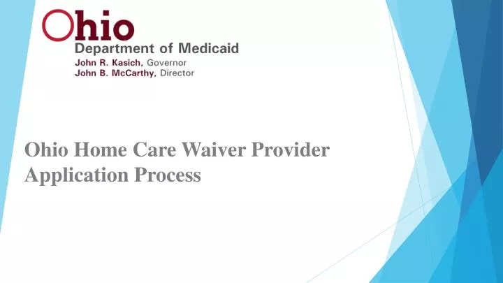ohio home care waiver provider application process