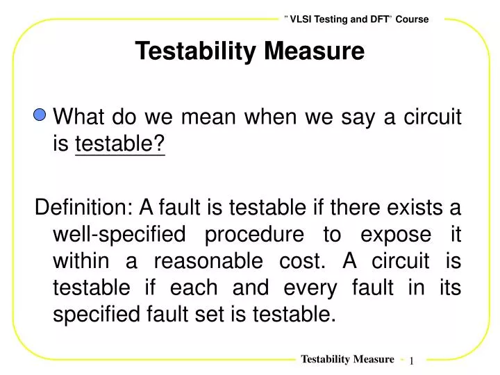 testability measure