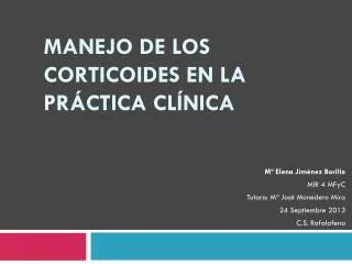 manejo de los corticoides en la pr ctica cl nica
