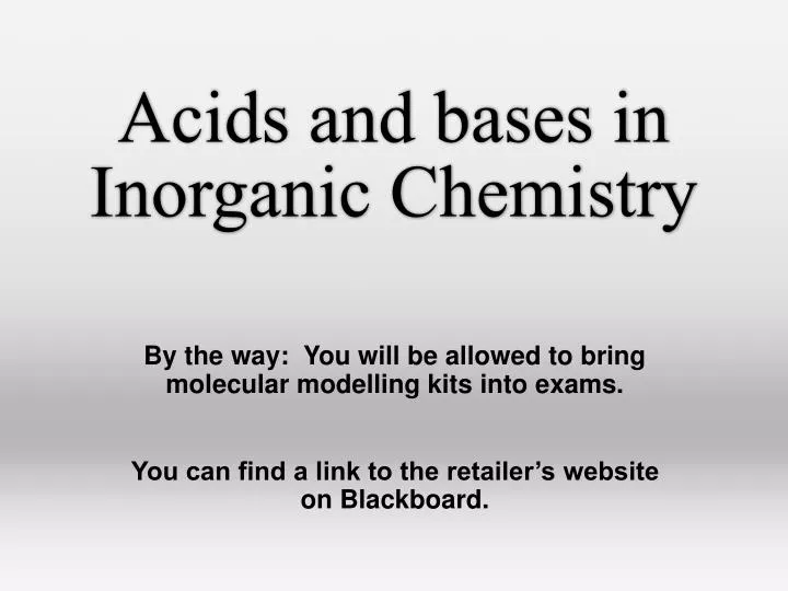 acids and bases in inorganic chemistry