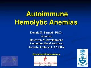 Autoimmune Hemolytic Anemias