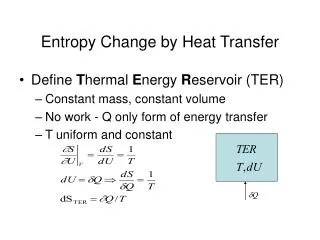 Entropy Change by Heat Transfer