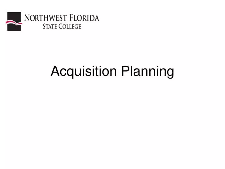 acquisition planning