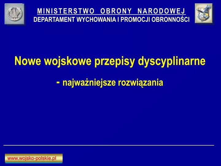 ministerstwo obrony narodowej departament wychowania i promocji obronno ci