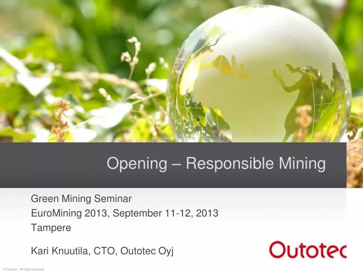 opening responsible mining