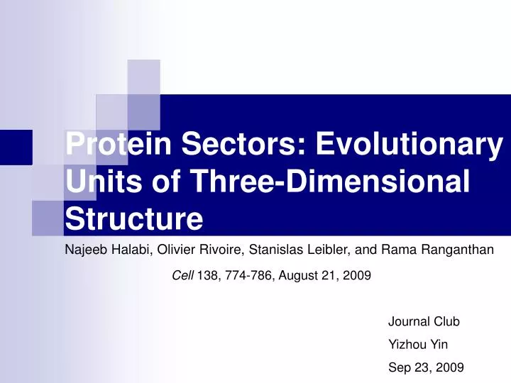 protein sectors evolutionary units of three dimensional structure