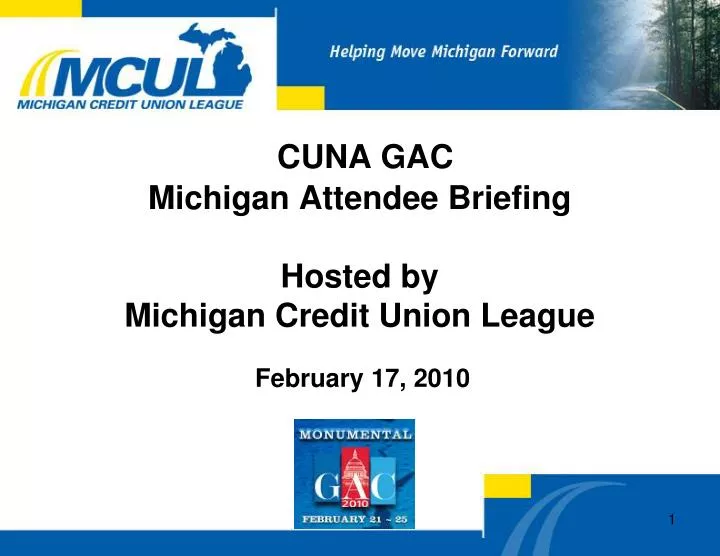 cuna gac michigan attendee briefing hosted by michigan credit union league