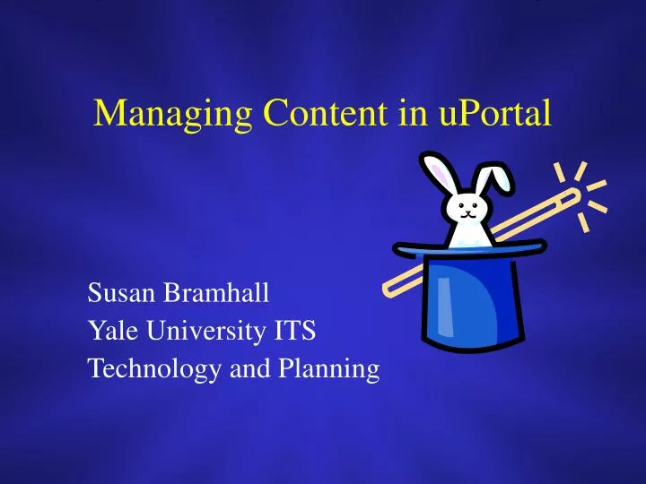 managing content in uportal
