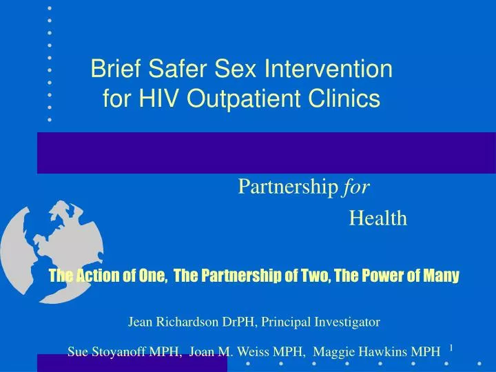 brief safer sex intervention for hiv outpatient clinics