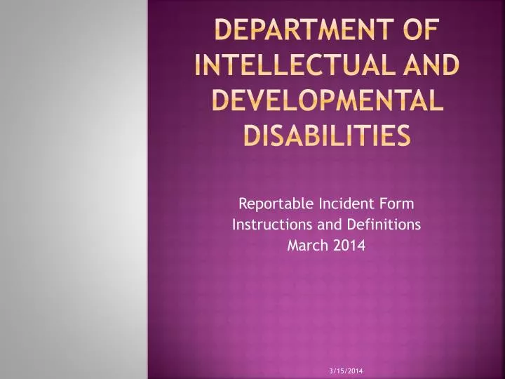 department of intellectual and developmental disabilities