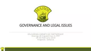 GOVERNANCE AND LEGAL ISSUES