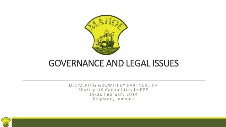 governance and legal issues