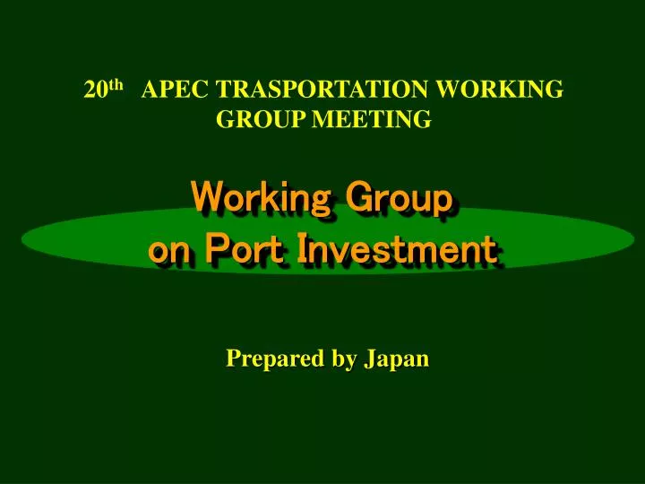 working group on port investment