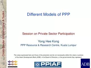 Different Models of PPP