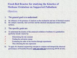 Fixed-Bed Reactor for studying the Kinetics of Methane Oxidation on Supported Palladium