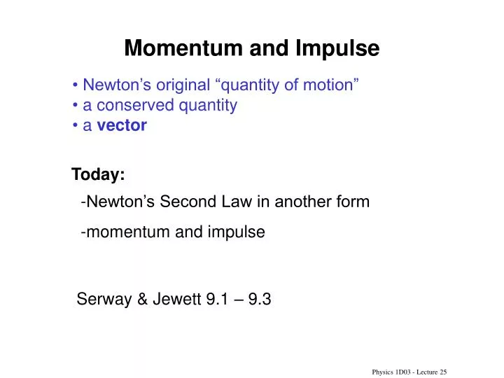 momentum and impulse