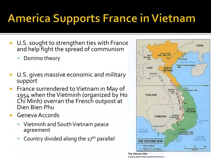 america supports france in vietnam