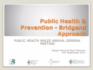 Public Health &amp; Prevention - Bridgend Approach