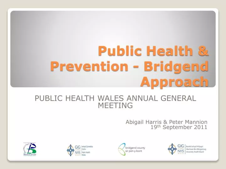 public health prevention bridgend approach
