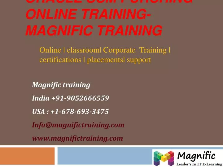 oracle scm purching online training magnific training