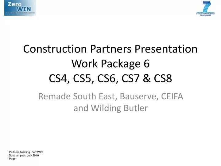 construction partners presentation work package 6 cs4 cs5 cs6 cs7 cs8