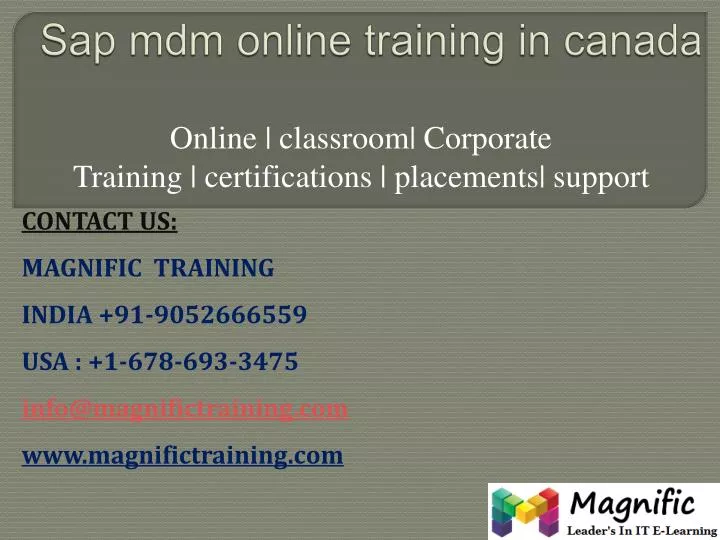 sap mdm online training in canada