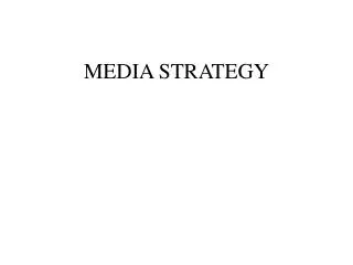 media strategy