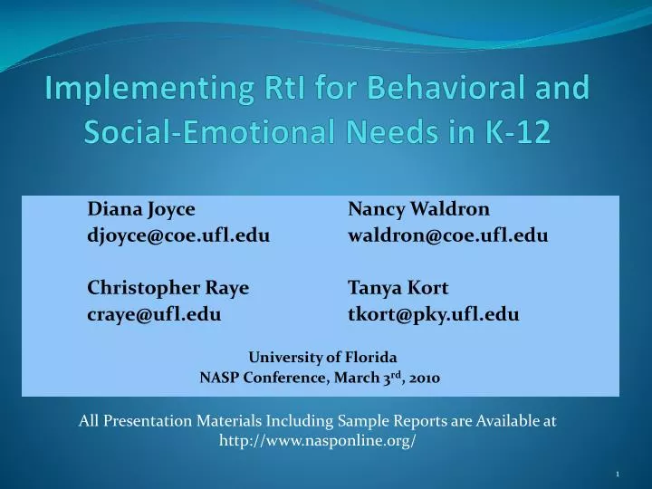 implementing rti for behavioral and social emotional needs in k 12