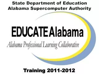 State Department of Education Alabama Supercomputer Authority
