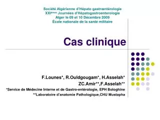 cas clinique