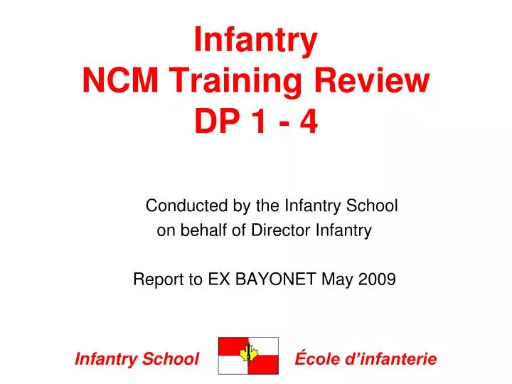 infantry ncm training review dp 1 4