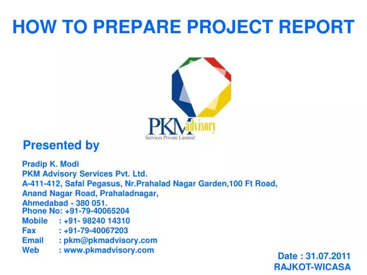 how to prepare project report