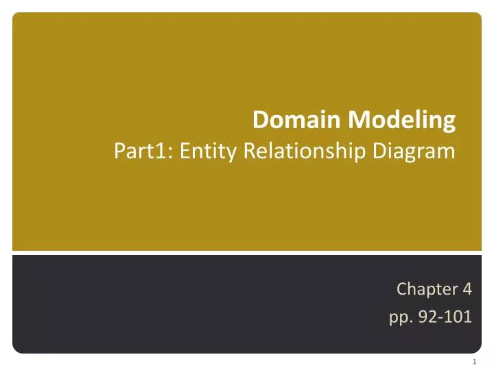 domain modeling part1 entity relationship diagram