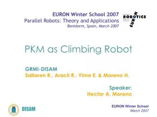 PKM as Climbing Robot
