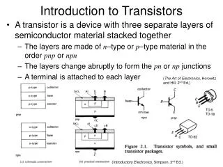 introduction to transistors