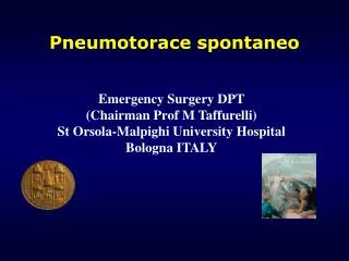 pneumotorace spontaneo