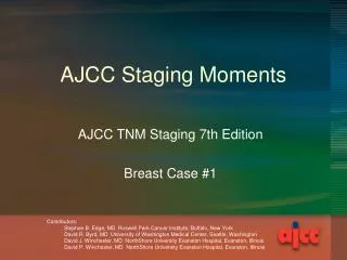 AJCC Staging Moments